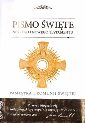 Okładka książki Biblia domowa 2020 Pamiątka I Komunii Świętej
