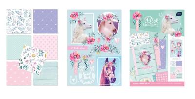 Opakowanie Blok kreatywny A4 z naklejkami Pony