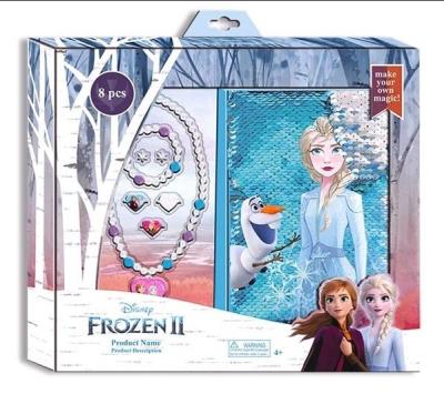 Opakowanie Cekinowy pamiętnik z biżuterią Kraina Lodu 2