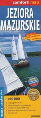 Comfort!Map Jeziora mazurskie 1:60 000 w.2020. Autor: praca zbiorowa. SmakLiter.pl Okładka książki Comfort!Map Jeziora mazurskie 1:60 000 w.2020