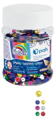 Confetti cekiny kółko łamane mix FIORELLO. Wydawca: Fiorello. SmakLiter.pl Opakowanie Confetti cekiny kółko łamane mix FIORELLO
