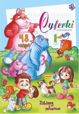 Cyferki - zabawy z potworkami. Autor: Katarzyna Fic. SmakLiter.pl Okładka książki Cyferki - zabawy z potworkami