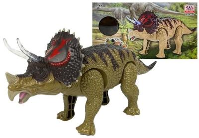 Dinozaur Triceratops Zielony Na Baterie. Wydawca: Lean Toys. SmakLiter.pl Opakowanie Dinozaur Triceratops Zielony Na Baterie