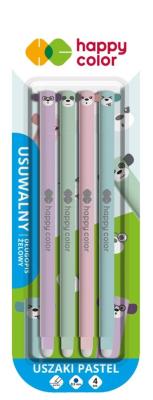 Opakowanie Długopis usuwalny Uszaki Pastel 0,5mm nieb. 4szt