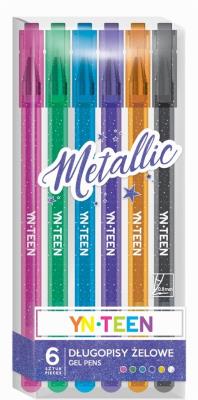 Opakowanie Długopis żelowy 6 kolorów Metallic YN TEEN