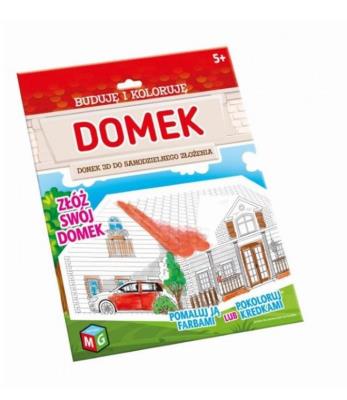 Domek Buduję i koloruję. Wydawca: MULTIGRA. SmakLiter.pl Opakowanie Domek Buduję i koloruję