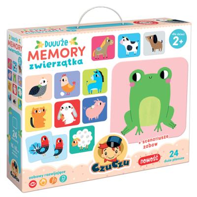 Duuuże memory Zwierzątka. Wydawca: Bright Junior Media Justyna Han. SmakLiter.pl Opakowanie Duuuże memory Zwierzątka