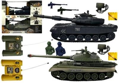 Dwa czołgi Zdalnie Sterowane z Ładowarkami R/C. Wydawca: Lean Toys. SmakLiter.pl Opakowanie Dwa czołgi Zdalnie Sterowane z Ładowarkami R/C