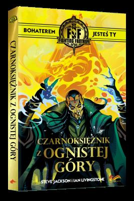 Fighting Fantasy. Czarnoksiężnik z Ognistej Góry. Autor: Jackson Steve, Ian Livingstone. SmakLiter.pl Okładka książki Fighting Fantasy. Czarnoksiężnik z Ognistej Góry