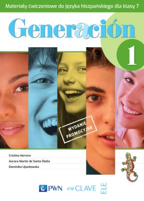 Generacion 1 SP 7 Ćwiczenia PWN. Autor: Fernandez Herrero Cristina, Aurora Martin de Santa Olalla, Ujazdowska Dominika. SmakLiter.pl Okładka książki Generacion 1 SP 7 Ćwiczenia PWN
