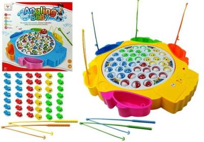 Opakowanie Gra Zręcznościowa Łowienie Rybek 4 Wędki Żółta