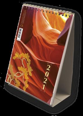 Okładka książki KAL.BIURKOWY PIONOWY 2015 CZERWONY Z GALAZKA-PRMI