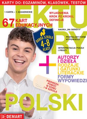 Okładka książki Karty edukacyjne . KLASY 4-8. Polski - LEKTURY