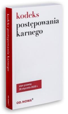 Kodeks postępowania karnego 01/2020. Autor: Agnieszka Kaszok. SmakLiter.pl Okładka książki Kodeks postępowania karnego 01/2020