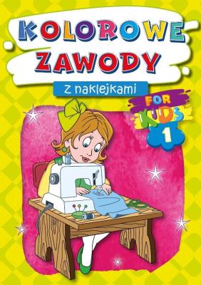Okładka książki Koloroew zawody z naklejkami. For kids 1