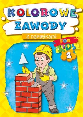 Okładka książki Koloroew zawody z naklejkami. For kids 2