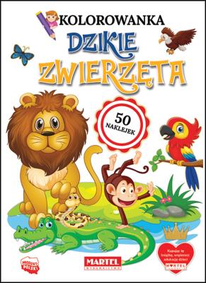 Okładka książki Kolorowanka Dzikie zwierzęta z naklejkami