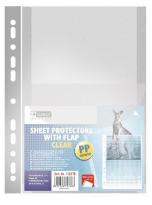 Opakowanie Koszulka A4 poszerzana z klapką 170mic 10szt D.REC