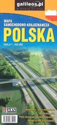 Mapa samoch-kraj. Polska 1:650 000 w.2020. Autor: Opracowanie zbiorowe. SmakLiter.pl Okładka książki Mapa samoch-kraj. Polska 1:650 000 w.2020