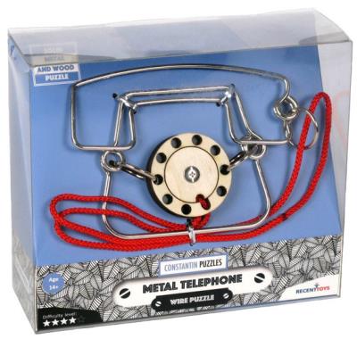 Metal Telephone - łamigłówka RT - poziom 4/5 G3. Wydawca: Recent Toys. SmakLiter.pl Opakowanie Metal Telephone - łamigłówka RT - poziom 4/5 G3