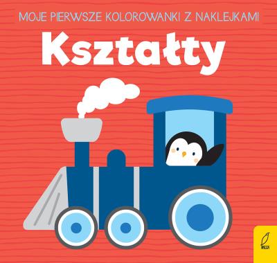 MOJE PIERWSZE KOLOROWANKI Z NAKLEJKAMI KSZTAŁTY. Autor: Opracowanie zbiorowe. SmakLiter.pl Okładka książki MOJE PIERWSZE KOLOROWANKI Z NAKLEJKAMI KSZTAŁTY