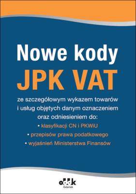 Okładka książki Nowe kody JPK VAT