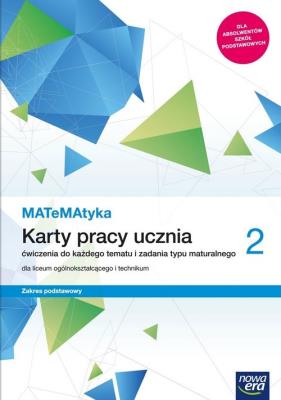 Nowe matematyka era karty pracy klasa 2 liceum i technikum zakres podstawowy 68125. Autor: Dorota Ponczek. SmakLiter.pl Okładka książki Nowe matematyka era karty pracy klasa 2 liceum i technikum zakres podstawowy 68125