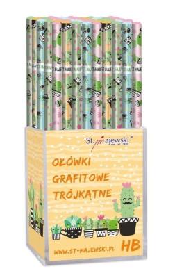 Opakowanie Ołówek trójkątny HB Cacti (72szt)