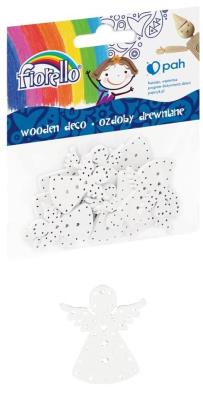 Ozdoby drewniane aniołek biały 15szt FIORELLO. Wydawca: Fiorello. SmakLiter.pl Opakowanie Ozdoby drewniane aniołek biały 15szt FIORELLO