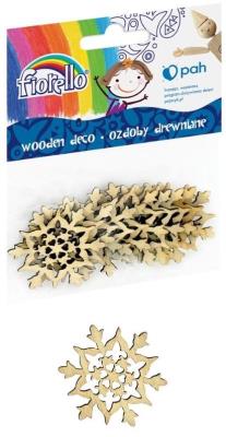 Ozdoby drewniane śnieżynka 10szt FIORELLO. Wydawca: Fiorello. SmakLiter.pl Opakowanie Ozdoby drewniane śnieżynka 10szt FIORELLO