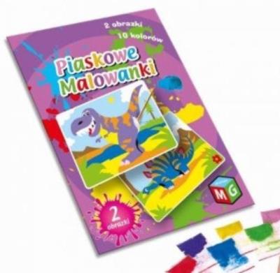 Piaskowe malowanki - dinozaury. Wydawca: MULTIGRA. SmakLiter.pl Opakowanie Piaskowe malowanki - dinozaury