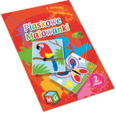 Piaskowe malowanki - motyl i papuga. Wydawca: MULTIGRA. SmakLiter.pl Opakowanie Piaskowe malowanki - motyl i papuga