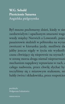 Pierścienie Saturna. Angielska pielgrzymka. Autor: Sebald W.G.. SmakLiter.pl Okładka książki Pierścienie Saturna. Angielska pielgrzymka