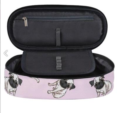 Okładka książki Piórnik 10x23 różowy buldog