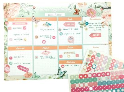 Opakowanie Planer B4/52K + naklejki 2xA5 Kwiaty