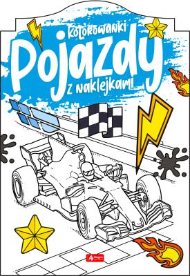 Pojazdy. Kolorowanka z naklejkami. Autor: Opracowanie zbiorowe. SmakLiter.pl Okładka książki Pojazdy. Kolorowanka z naklejkami