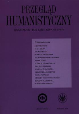 PRZEGLĄD HUMANISTYCZNY 2019/2. Autor: Paczoska Ewa. SmakLiter.pl Okładka książki PRZEGLĄD HUMANISTYCZNY 2019/2