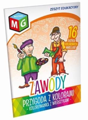 Okładka książki Przygoda z kolorami - zawody - kolorowanka z wierszykami