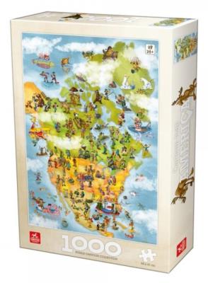 Opakowanie Puzzle 1000 Humorystyczna mapa USA