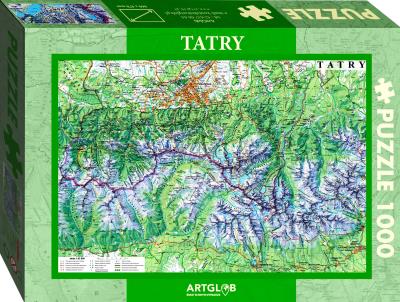 Puzzle 1000 Tatry mapa turystyczna 1:50 000. Wydawca: Artglob. SmakLiter.pl Opakowanie Puzzle 1000 Tatry mapa turystyczna 1:50 000