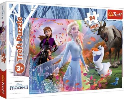 Opakowanie Puzzle 24 maxi W poszukiwaniu przygód Frozen 2