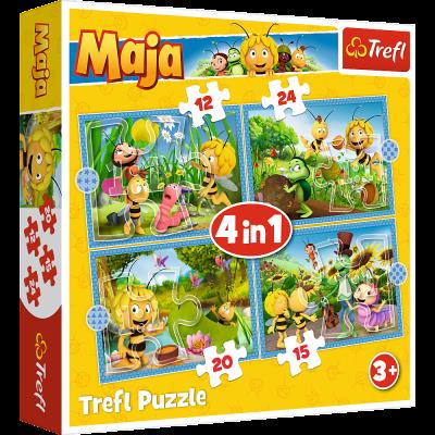 Opakowanie Puzzle 4w1 Przygody Pszczółki Mai 34356