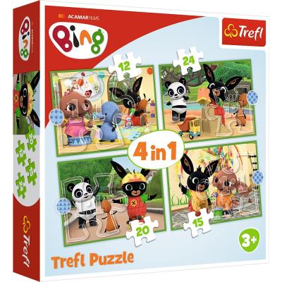 Opakowanie Puzzle 4w1 Wesoły dzień Binga TREFL