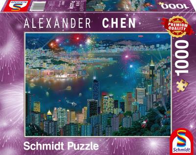 Puzzle PQ 1000 Fajerwerki nad Hongkongiem G3. Wydawca: Schmidt. SmakLiter.pl Opakowanie Puzzle PQ 1000 Fajerwerki nad Hongkongiem G3