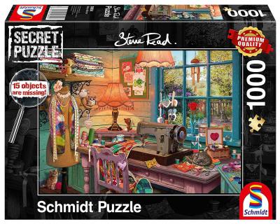 Puzzle PQ 1000 (Secret Puzzle) Szwalnia G3. Wydawca: Schmidt. SmakLiter.pl Opakowanie Puzzle PQ 1000 (Secret Puzzle) Szwalnia G3