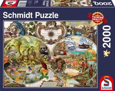 Opakowanie Puzzle PQ 2000 Egzotyczna mapa świata G3