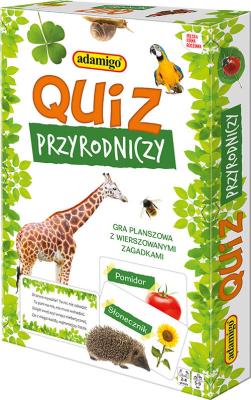 Quiz przyrodniczy z zagadkami. Wydawca: Adamigo. SmakLiter.pl Opakowanie Quiz przyrodniczy z zagadkami
