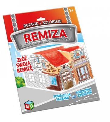 Remiza Buduję i koloruję. Wydawca: MULTIGRA. SmakLiter.pl Opakowanie Remiza Buduję i koloruję