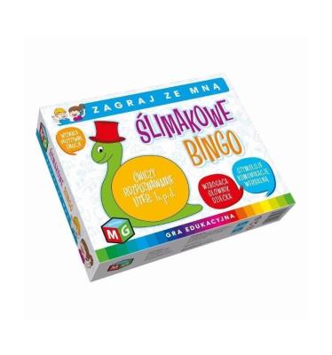 Ślimakowe bingo - gra edukacyjna. Wydawca: MULTIGRA. SmakLiter.pl Opakowanie Ślimakowe bingo - gra edukacyjna