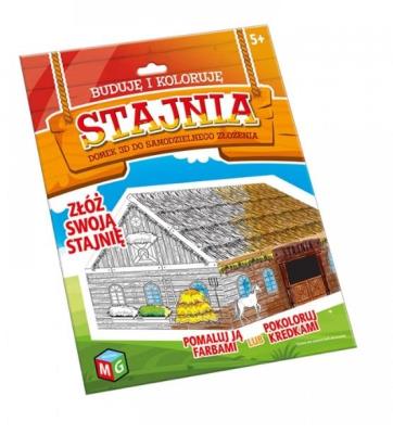 Stajnia Buduję i kolorouję. Wydawca: MULTIGRA. SmakLiter.pl Opakowanie Stajnia Buduję i kolorouję